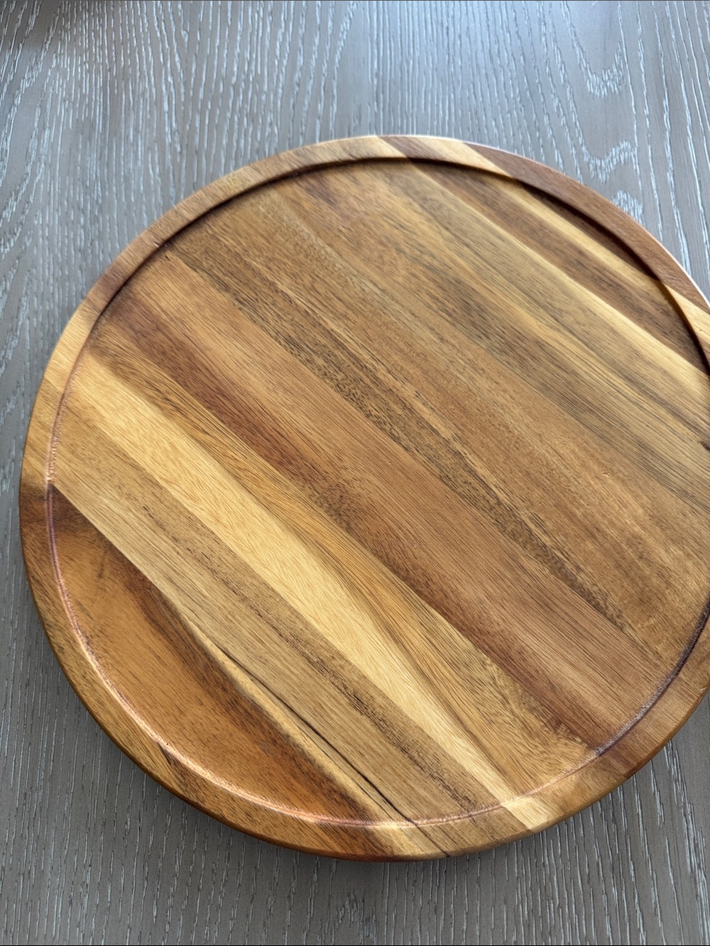 13” Target Round Wooden lazy Susan Serving Board Acacia wood